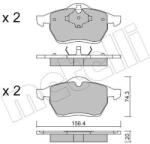 METELLI Sada brzdových platničiek kotúčovej brzdy METELLI 22-0279-0 (22-0279-0)