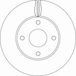 TRW Brzdový kotúč TRW DF6593 (DF6593)