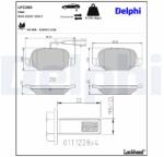 DELPHI Sada brzdových platničiek kotúčovej brzdy DELPHI LP2300 (LP2300)