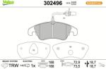 VALEO Sada brzdových platničiek kotúčovej brzdy VALEO 302496 (302496)