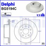 DELPHI Brzdový kotúč DELPHI BG5194C (BG5194C)