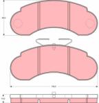 TRW Sada brzdových platničiek kotúčovej brzdy TRW GDB1114 (GDB1114)