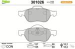 VALEO Sada brzdových platničiek kotúčovej brzdy VALEO 301026 (301026)