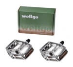 WMX Set 2 pedale Wellgo din aluminiu pentru bicicleta, filet 9 16, culoare argintiu (AWR0082S)