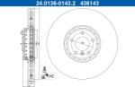 ATE Brzdový kotúč ATE 24.0136-0143.2 (24.0136-0143.2)