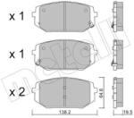 METELLI Sada brzdových platničiek kotúčovej brzdy METELLI 22-1361-0 (22-1361-0)