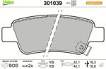 VALEO Sada brzdových platničiek kotúčovej brzdy VALEO 301039 (301039)
