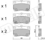 METELLI Sada brzdových platničiek kotúčovej brzdy METELLI 22-0761-0 (22-0761-0)