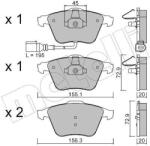 METELLI Sada brzdových platničiek kotúčovej brzdy METELLI 22-0549-4 (22-0549-4)