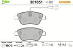 VALEO Sada brzdových platničiek kotúčovej brzdy VALEO 301051 (301051)