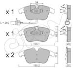 CIFAM Sada brzdových platničiek kotúčovej brzdy CIFAM 822-675-2 (822-675-2)