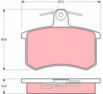 TRW Sada brzdových platničiek kotúčovej brzdy TRW GDB814 (GDB814)