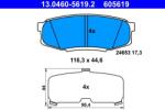 ATE Sada brzdových platničiek kotúčovej brzdy ATE 13.0460-5619.2 (13.0460-5619.2)