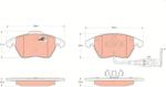 TRW Sada brzdových platničiek kotúčovej brzdy TRW GDB1550 (GDB1550)