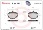 BREMBO Sada brzdových platničiek kotúčovej brzdy BREMBO P 44 003 (P 44 003)