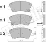 METELLI Sada brzdových platničiek kotúčovej brzdy METELLI 22-1167-0 (22-1167-0)