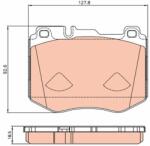 TRW Sada brzdových platničiek kotúčovej brzdy TRW GDB2081 (GDB2081)