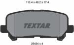 TEXTAR Sada brzdových platničiek kotúčovej brzdy TEXTAR 2543403 (2543403)