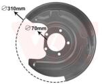 VAN WEZEL Ochranný plech proti rozstreku, Brzdový kotúč VAN WEZEL 0315373 (0315373)