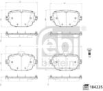 Febi Bilstein Sada brzdových platničiek kotúčovej brzdy FEBI BILSTEIN 184235 (184235)
