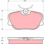 TRW Sada brzdových platničiek kotúčovej brzdy TRW GDB460 (GDB460)