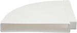 Dalap PVC vízszintes könyökidom szögletes légcsatornákba 90°, 234x29 mm (6007)