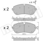METELLI Sada brzdových platničiek kotúčovej brzdy METELLI 22-1342-0 (22-1342-0)