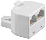 Goobay Adaptor ISDN RJ45/8P8C tata la 2x RJ45/8P8C mama alb Goobay (93057) - pretexpert