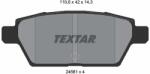 TEXTAR Sada brzdových platničiek kotúčovej brzdy TEXTAR 2458102 (2458102)
