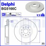 DELPHI Brzdový kotúč DELPHI BG5166C (BG5166C)