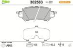 VALEO Sada brzdových platničiek kotúčovej brzdy VALEO 302583 (302583)