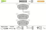 VALEO Sada brzdových platničiek kotúčovej brzdy VALEO 302222 (302222)