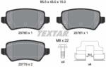 TEXTAR Sada brzdových platničiek kotúčovej brzdy TEXTAR 2578001 (2578001)