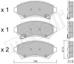 METELLI Sada brzdových platničiek kotúčovej brzdy METELLI 22-0696-0 (22-0696-0)
