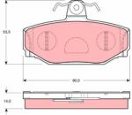 TRW Sada brzdových platničiek kotúčovej brzdy TRW GDB1377 (GDB1377)
