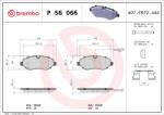 BREMBO Sada brzdových platničiek kotúčovej brzdy BREMBO P 56 066 (P 56 066)