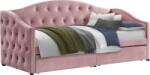 Ramely Pat cu spatiu de depozitare, 90x200, tesatura Velvet roz, ZASKA