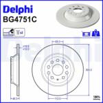DELPHI Tarcza Ham. Tyl Audi A3 12- (bg4751c)