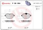 BREMBO Sada brzdových platničiek kotúčovej brzdy BREMBO P 06 064 (P 06 064)