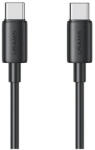 USAMS USB-C to USB-C kábel 60W 1 m Gyors töltés YD Series fekete SJ711USB01(US-SJ711) (SJ711USB01)