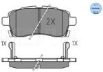 MEYLE Sada brzdových platničiek kotúčovej brzdy MEYLE 025 228 5015 (025 228 5015)