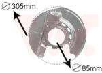 VAN WEZEL Ochranný plech proti rozstreku, Brzdový kotúč VAN WEZEL 0620371 (0620371)