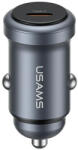 USAMS CC321 autós töltő - alumínium, 30W PD, USB-C tarnish (CC321CC01)