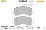 VALEO Sada brzdových platničiek kotúčovej brzdy VALEO 302268 (302268)