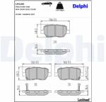 DELPHI Sada brzdových platničiek kotúčovej brzdy DELPHI LP2160 (LP2160)
