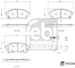 Febi Bilstein Sada brzdových platničiek kotúčovej brzdy FEBI BILSTEIN 197224 (197224)