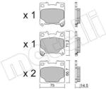 METELLI Sada brzdových platničiek kotúčovej brzdy METELLI 22-1289-0 (22-1289-0)