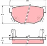 TRW Sada brzdových platničiek kotúčovej brzdy TRW GDB3143 (GDB3143)