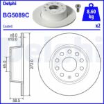 DELPHI Brzdový kotúč DELPHI BG5089C (BG5089C)