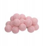 Atmosphera Cottonbals LED-es Füzér rózsaszín 16 Golyós Elemes (145102D)